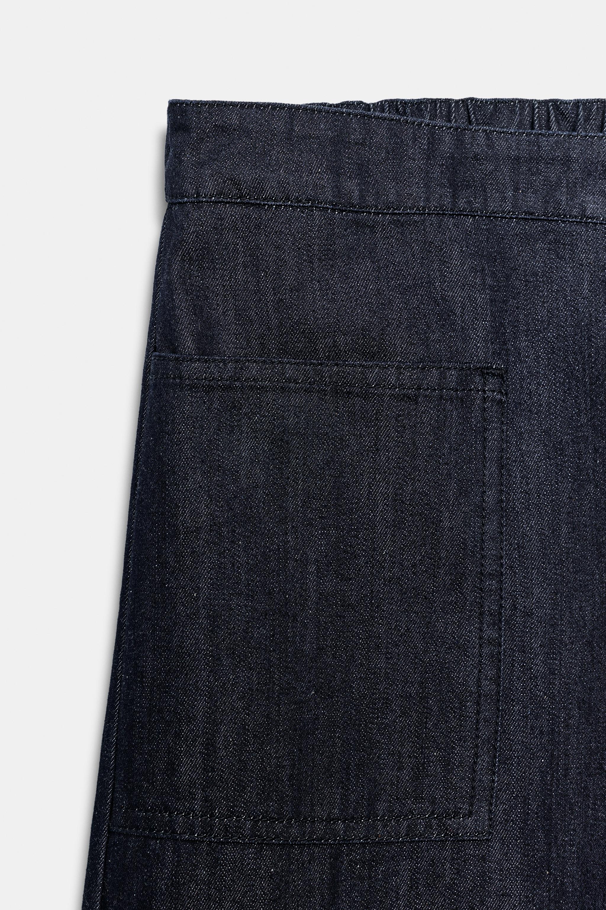 ZW COLLECTION BARREL POCKET DENIM PANTS